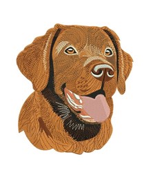 puppy dog detailed machine embroidery - Labrador Retriever perfect for kitchen aprons