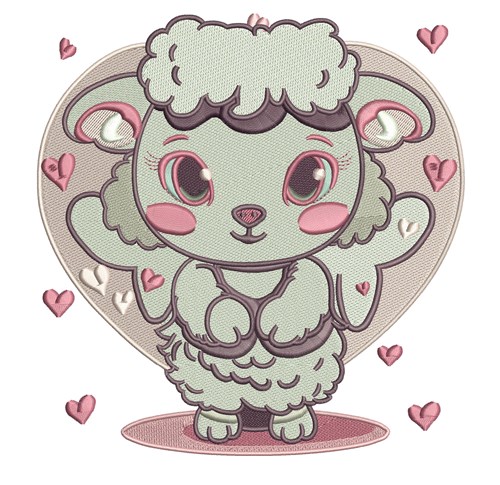 Lamb Angel - 4x4 angel detailed machine embroidery design perfect for Baby Blankets