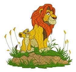 cat detailed machine digital embroidery - Lion King perfect for Nursery Decor