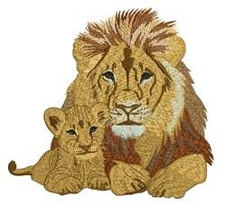 detailed cat machine embroidery pattern - Lion's Pride for patchwork quilt blocks