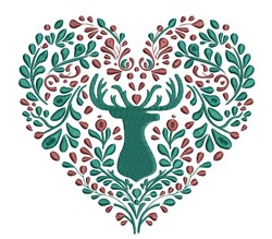 Love Deer - 4x4 reindeer detailed machine embroidery design for patchwork quilt blocks