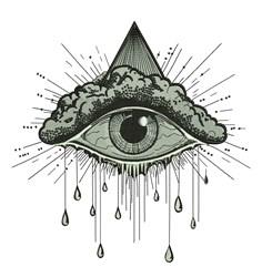 eye detailed machine digital embroidery - Mystical Eye perfect for reusable tote bags
