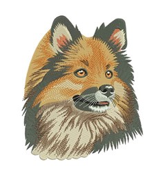 puppy dog detailed machine embroidery - Pomeranian perfect for decorative pillow covers