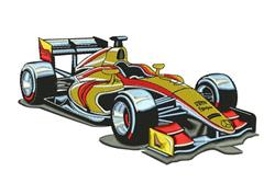 car detailed machine digital embroidery - Race Car perfect for Racing Jackets