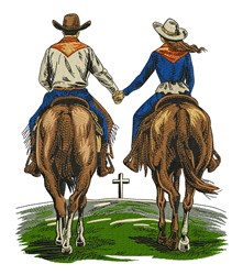 detailed cross machine embroidery pattern - Religious Western for reusable tote bags