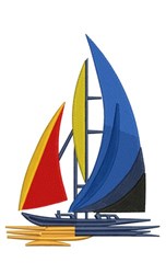 Sail Boat - 4x4 boat beginner-friendly embroidery design for Sailing Team Gear