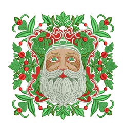detailed christmas Santa Claus machine embroidery pattern - Santa Clause Block for Table Decor