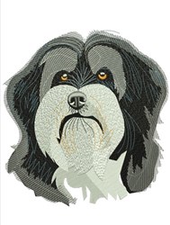 Shih Tzu - 4x4 puppy dog detailed machine embroidery design for patchwork quilt blocks