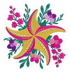 starfish detailed machine embroidery - Starfish Blossoms perfect for Summer Apparel