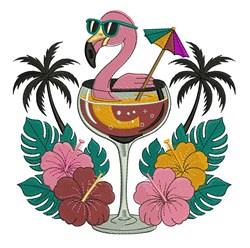 Tropical Drink - 4x4 bird detailed machine embroidery design for Beach Towels