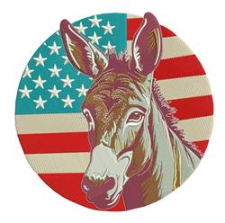 USA Donkey - 4x4 donkey detailed machine embroidery design for decorative pillow covers