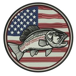 detailed fish machine embroidery pattern - USA Fish perfect for reusable tote bags