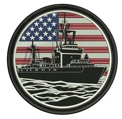 USA Ship - 4x4 ship detailed machine embroidery design for patchwork quilt blocks