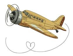 beginner-friendly plane machine embroidery pattern - Vintage Plane for Kids Jackets