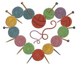heart detailed machine embroidery - Yarn Heart perfect for Yarn Storage Labels