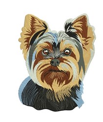 puppy dog detailed machine embroidery - Yorkshire Terrier for reusable tote bags