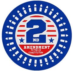 detailed bear machine embroidery pattern - 2nd Amendment perfect for cute baby onesies