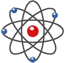 beginner-friendly atom machine embroidery pattern - Atom perfect for reusable tote bags