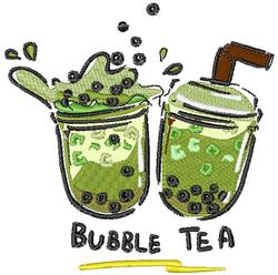 Bubble Tea - 4x4 tea detailed machine embroidery design perfect for cute baby onesies