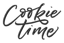 quick stitch time machine embroidery pattern - Cookie Time for reusable tote bags