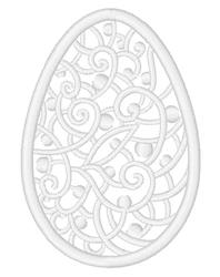 Easter eggs FSL lace machine digital embroidery - Easter Egg perfect for Home decor