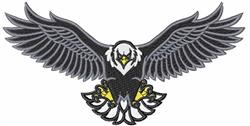 Flying Eagle - 4x4 bird detailed machine embroidery design perfect for Tool Bags