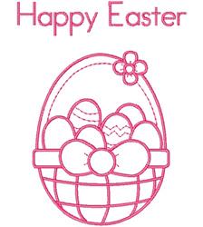Happy Easter - 4x4 easter beginner-friendly embroidery design for reusable tote bags