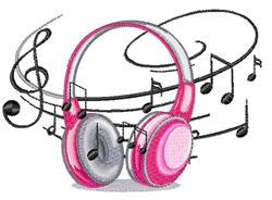 note detailed machine embroidery - Headphone Notes perfect for decorative pillow covers