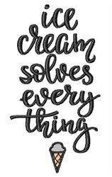 beginner-friendly everything machine embroidery pattern - Ice Cream Solves Everything for reusable tote bags