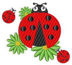 detailed ladybug machine embroidery pattern - Ladybug perfect for Kids Aprons