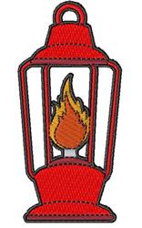 Lantern - 4x4 lantern detailed machine embroidery design perfect for Picnic Blankets