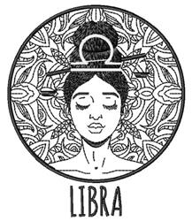 Libra - 4x4 libra detailed machine embroidery design perfect for Christmas Stockings
