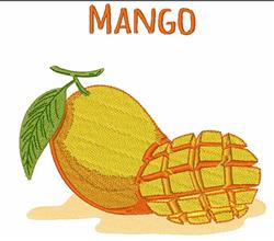 mango detailed machine digital embroidery - Mango perfect for reusable tote bags