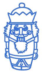 beginner-friendly christmas outline machine embroidery pattern - Nutcracker Outline for Christmas Stockings