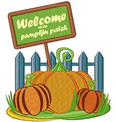 detailed autumn pumpkin machine embroidery pattern - Pumpkin Patch for decorative pillow covers