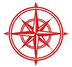 Redwork Compass - 4x4 compa redwork machine embroidery design for Creative Workshops