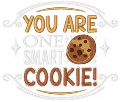 Playful text 'YOU ARE ONE SMART COOKIE!' with a colorful cookie graphic featuring chocolate chips and sparkles.