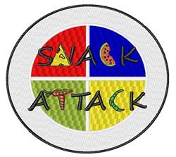 attack detailed machine embroidery - Snack Attack perfect for insulated lunch bags