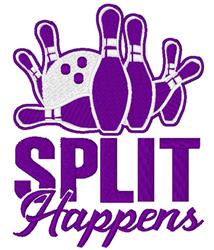 Split Happens - 4x4 happen detailed machine embroidery design for reusable tote bags