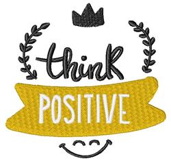 beginner-friendly postitive machine embroidery pattern - Think Postitive for reusable tote bags