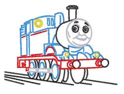 Thomas Train - 4x4 train beginner-friendly embroidery design for reusable tote bags