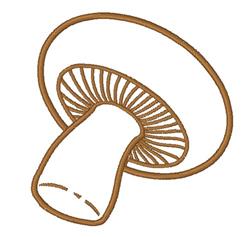 mushroom beginner-friendly machine embroidery - Toadstool Outline for decorative pillow covers