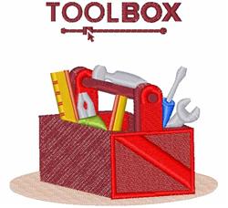 detailed toolbox machine embroidery pattern - Toolbox perfect for kitchen aprons