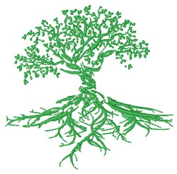 Tree & Roots Embroidery Design | EmbroideryDesigns.com