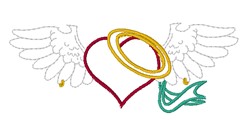 ☆Angle    Heart☆ Angel Heart Embroidery Design | EmbroideryDesigns.com