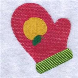 mitten detailed machine embroidery - Apple Mitten perfect for patchwork quilt blocks