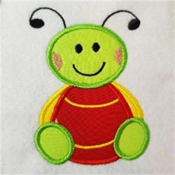 Applique Bug - 5x7 bug applique machine embroidery design for Kids T-Shirts