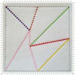 Applique Patchwork Quilt Block - 5x7 block applique embroidery design for festive table runners