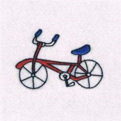 beginner-friendly bicycle machine embroidery pattern - Bicycle for patchwork quilt blocks