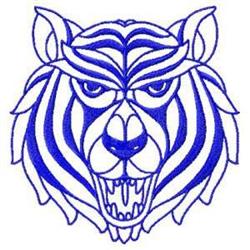 tiger redwork machine digital embroidery - Blackwork Tiger perfect for Hoodies